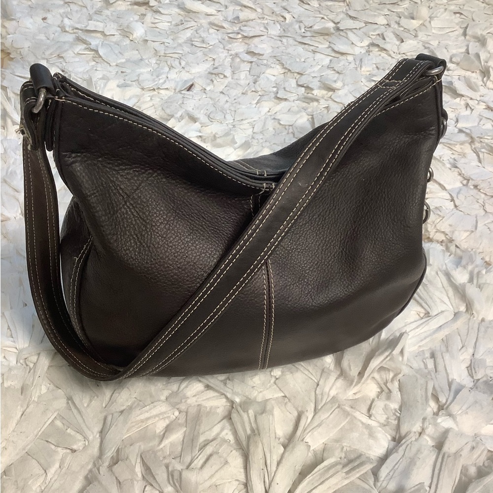 Fossil Key Brown Mahogany Hobo Bag 11x9